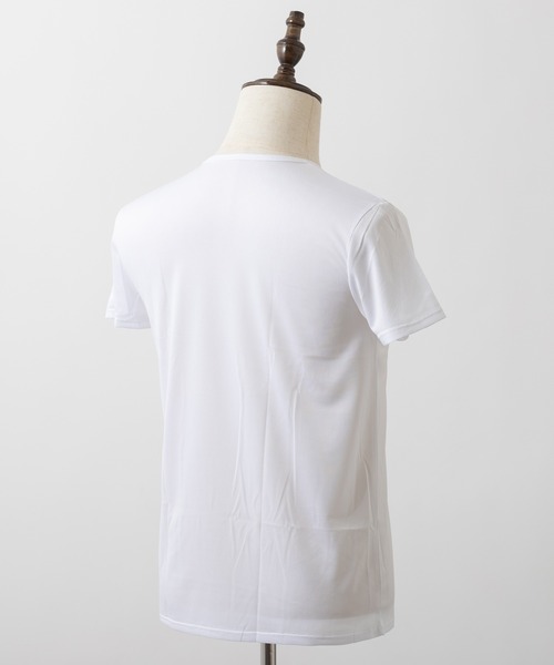 ABBEY MARKET（アビーマーケット）の「クールアンダーウェア(丸首) ミント&キシリトール加工　冷感（Tシャツ/カットソー・メンズ・ホワイト/ベージュ/グレー・LL/3L/S/M/L）」の7枚目の写真