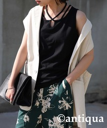 antiqua | 綿100%クロスデザインタンク(タンクトップ)