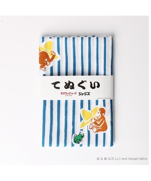 GEORGE'S（ジョージズ）の「【掲載終了】おさるのジョージ てぬぐい（ハンカチ/ハンドタオル・レディース・イエロー系その他/レッド系その他/ブルー系その他2/ブルー系その他・FREE）」の2枚目の写真