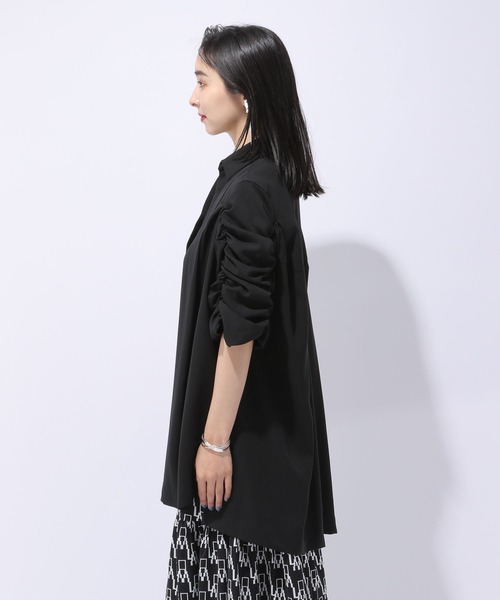 HARE（ハレ）の「ソデギャザーシャツ(HARE)（シャツ/ブラウス・レディース・ホワイト/ブラック・FREE）」の11枚目の写真