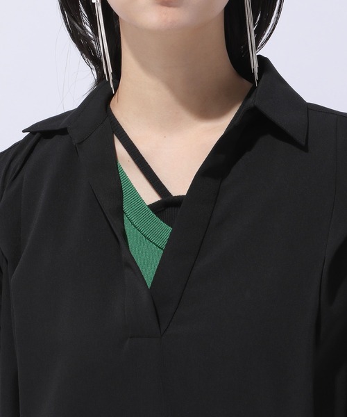 HARE（ハレ）の「ソデギャザーシャツ(HARE)（シャツ/ブラウス・レディース・ホワイト/ブラック・FREE）」の13枚目の写真