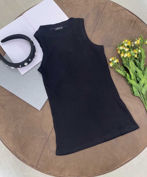 SPIGA(スピーガ)の「ノースリーブハイネック(ニット/セーター・レディース・ブラック/オフホワイト/カーキ/ボルドー/ネイビー・FREE)」の3枚目の写真