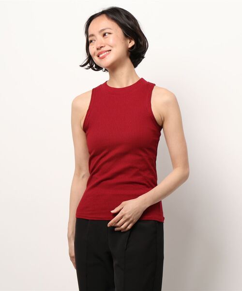 SPIGA(スピーガ)の「ノースリーブハイネック(ニット/セーター・レディース・ブラック/オフホワイト/カーキ/ボルドー/ネイビー・FREE)」の8枚目の写真