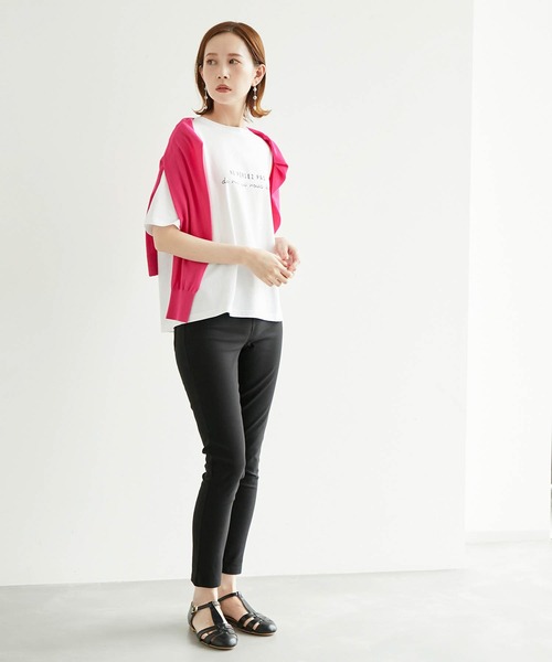 GUNZE(グンゼ)の「【GUNZE/グンゼ】綿混レギンスパンツ(その他パンツ・レディース・ブラック/オフホワイト・40/36/38)」の13枚目の写真