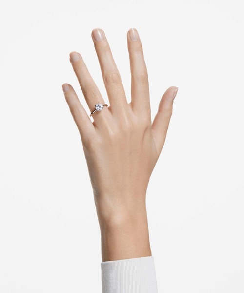 公式】【スワロフスキー】Stilla リング, ラウンドカット, ホワイト