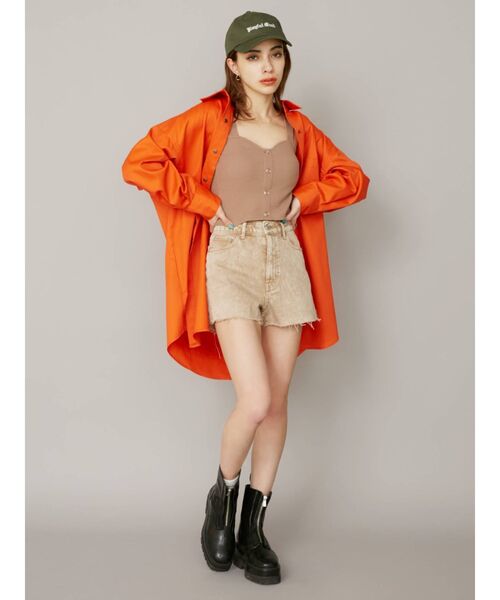 EVRIS（エヴリス）の「ワッフルフロントボタンビスチェ（キャミソール・レディース・ホワイト/ブラック/ベージュ・FREE）」の15枚目の写真