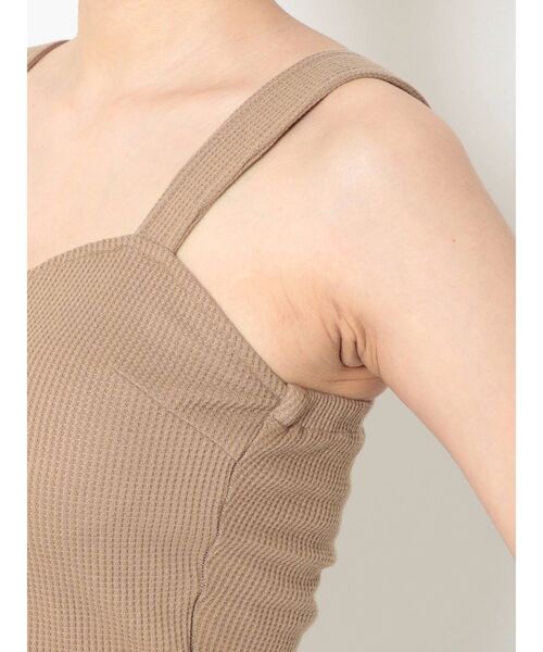 EVRIS（エヴリス）の「ワッフルフロントボタンビスチェ（キャミソール・レディース・ホワイト/ブラック/ベージュ・FREE）」の20枚目の写真