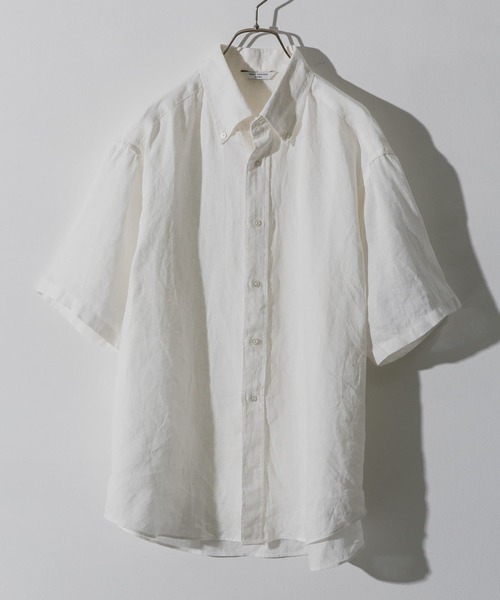 URBAN RESEARCH DOORS(アーバンリサーチドアーズ)の「リネンボタンダウンシャツ(シャツ/ブラウス・メンズ・ブルー/グリーン/ネイビー/オフホワイト・MEDIUM/LARGE)」の11枚目の写真