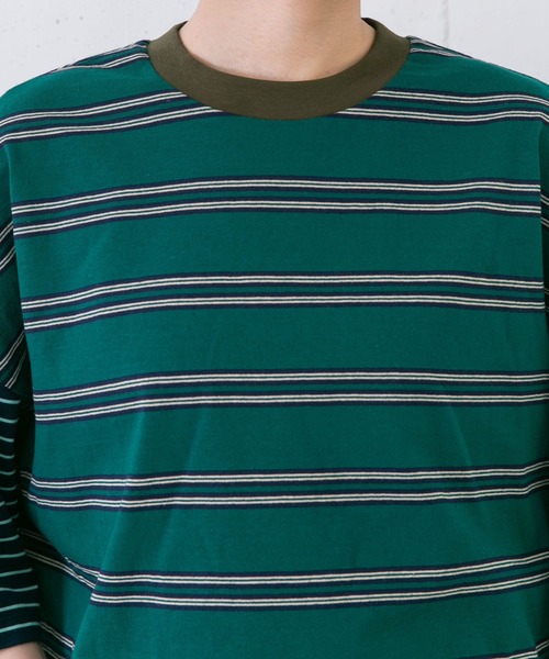 KBF（ケイビーエフ）の「マルチパターンボーダーカットソー（Tシャツ/カットソー・レディース・ブラック系その他/ベージュ系その他/グリーン系その他・ONE）」の6枚目の写真