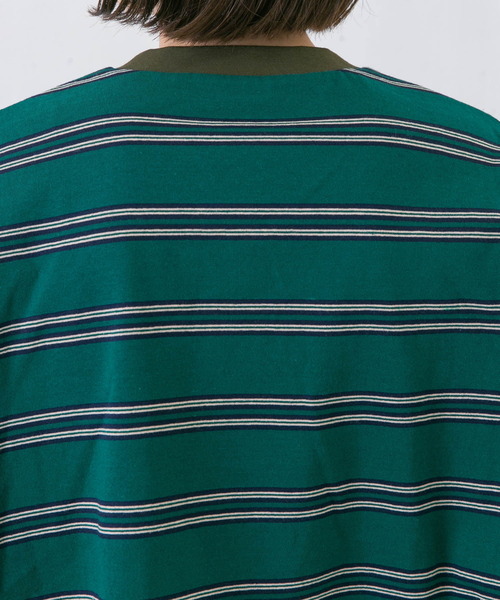 KBF（ケイビーエフ）の「マルチパターンボーダーカットソー（Tシャツ/カットソー・レディース・ブラック系その他/ベージュ系その他/グリーン系その他・ONE）」の9枚目の写真