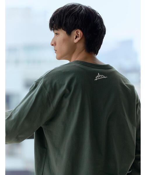Manhattan Portage(マンハッタンポーテージ)の「【別注】<Manhattan Portage×GLR> ロゴ プリント 長袖 カットソー ロンT(Tシャツ/カットソー・メンズ・ホワイト/ダークグリーン・S/M/L)」の4枚目の写真