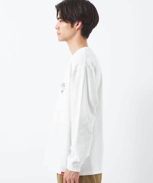 Manhattan Portage(マンハッタンポーテージ)の「【別注】<Manhattan Portage×GLR> ロゴ プリント 長袖 カットソー ロンT(Tシャツ/カットソー・メンズ・ホワイト/ダークグリーン・S/M/L)」の7枚目の写真