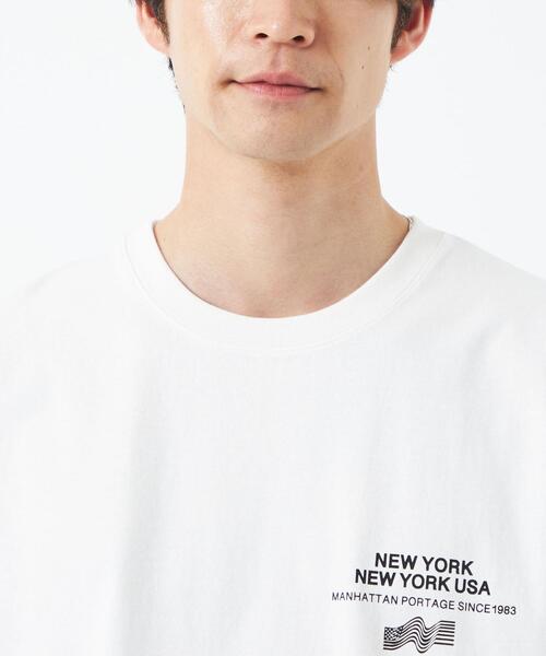Manhattan Portage(マンハッタンポーテージ)の「【別注】<Manhattan Portage×GLR> ロゴ プリント 長袖 カットソー ロンT(Tシャツ/カットソー・メンズ・ホワイト/ダークグリーン・S/M/L)」の9枚目の写真