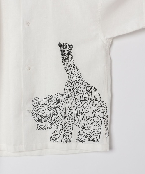 LOWRYS FARM(ローリーズファーム)の「YUMASUDA刺繍シャツ 126915(シャツ/ブラウス・キッズ・オフホワイト/ブラウン・110cm/120cm/130cm/140cm/150cm)」の8枚目の写真
