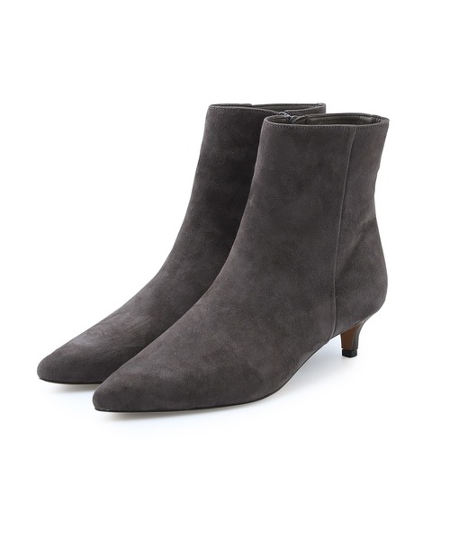 ADAM ET ROPE'(アダムエロペ)の「レザーポインテッドショートブーツ(ブーツ・レディース・チャコールグレー/ブラック・23.0cm/24.5cm/24.0cm/23.5cm)」の3枚目の写真