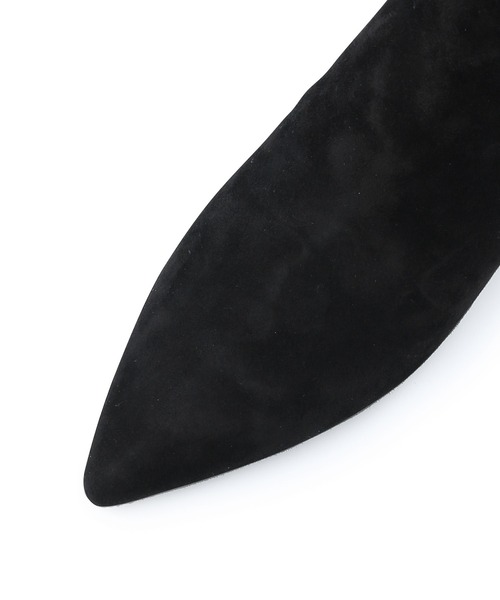 ADAM ET ROPE'(アダムエロペ)の「レザーポインテッドショートブーツ(ブーツ・レディース・チャコールグレー/ブラック・23.0cm/24.5cm/24.0cm/23.5cm)」の9枚目の写真