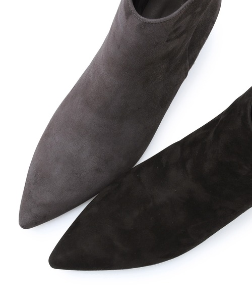ADAM ET ROPE'(アダムエロペ)の「レザーポインテッドショートブーツ(ブーツ・レディース・チャコールグレー/ブラック・23.0cm/24.5cm/24.0cm/23.5cm)」の11枚目の写真