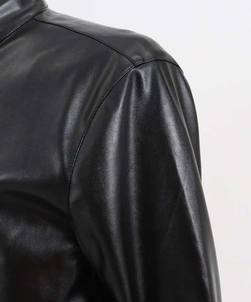 Magine（マージン）の「mj8740- SYNTHETIC LEATHER SINGLE RIDERS JACKET ライダースジャケット（ライダースジャケット・メンズ・チャコール/ブルーグリーン/ブラック・48/44/46）」の8枚目の写真