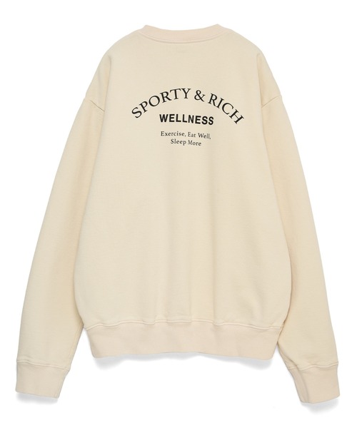 SPORTY&RICH（スポーティアンドリッチ）の「SPORTY&RICH (スポーティアンドリッチ) WELLNESS STUDIO CREWNECK（スウェット・レディース・クリーム・M/XL/L/S/XS）」の2枚目の写真