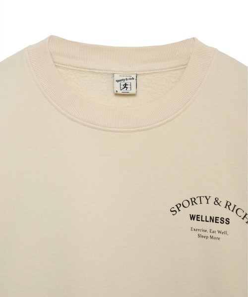 SPORTY&RICH（スポーティアンドリッチ）の「SPORTY&RICH (スポーティアンドリッチ) WELLNESS STUDIO CREWNECK（スウェット・レディース・クリーム・M/XL/L/S/XS）」の3枚目の写真