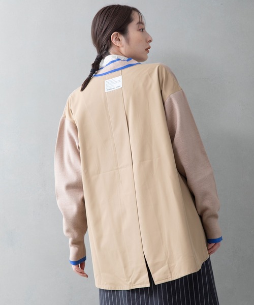 MARECHAL TERRE(マルシャルテル)の「異素材ドッキングニットカーディガン(カーディガン/ボレロ・レディース・ベージュ/ブラック/チャコールグレー/ネイビー・MEDIUM)」の13枚目の写真