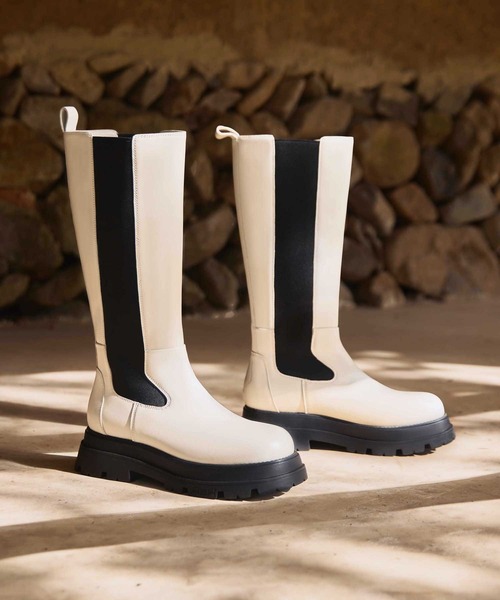 ASH（アッシュ）の「【EDEN】サイドゴアロングブーツ（ブーツ・レディース・アイボリー/ブラック・39/35/38/36/37）」の20枚目の写真