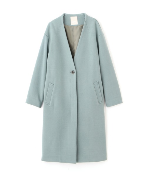 FREE'S MART（フリーズマート）の「◆ジャージメルトンノーカラーコート（ノーカラーコート・レディース・グリーン/ブラック/ブラウン系その他/ベージュ系その他・MEDIUM/SMALL）」の4枚目の写真