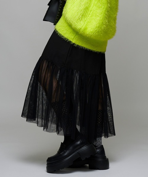 Narcissus（ナルシス）の「【Narcissus】チュールマーメイドスカート（スカート・レディース・ブラック/グリーン・FREE）」の2枚目の写真