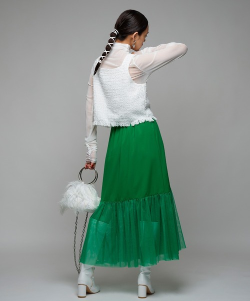 Narcissus（ナルシス）の「【Narcissus】チュールマーメイドスカート（スカート・レディース・ブラック/グリーン・FREE）」の10枚目の写真