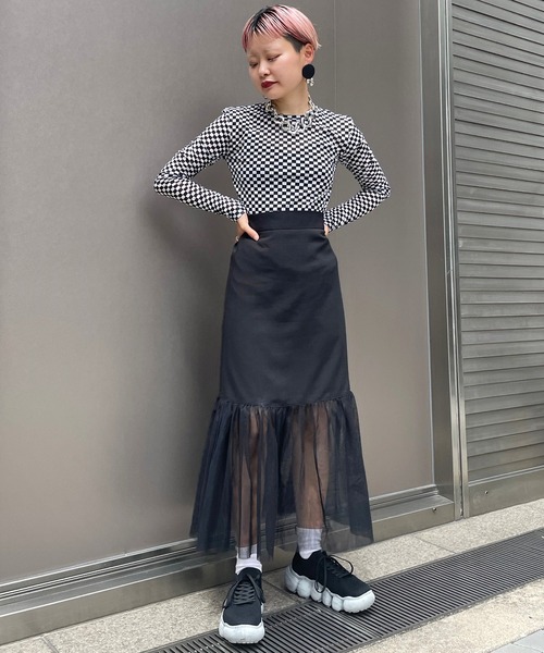 Narcissus（ナルシス）の「【Narcissus】チュールマーメイドスカート（スカート・レディース・ブラック/グリーン・FREE）」の15枚目の写真