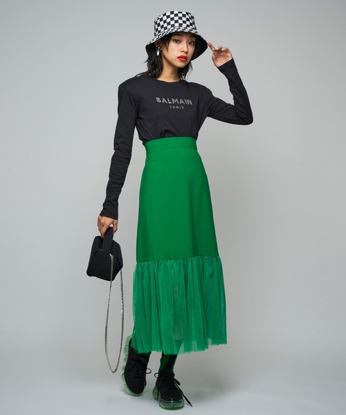 Narcissus（ナルシス）の「【Narcissus】チュールマーメイドスカート（スカート・レディース・ブラック/グリーン・FREE）」の16枚目の写真