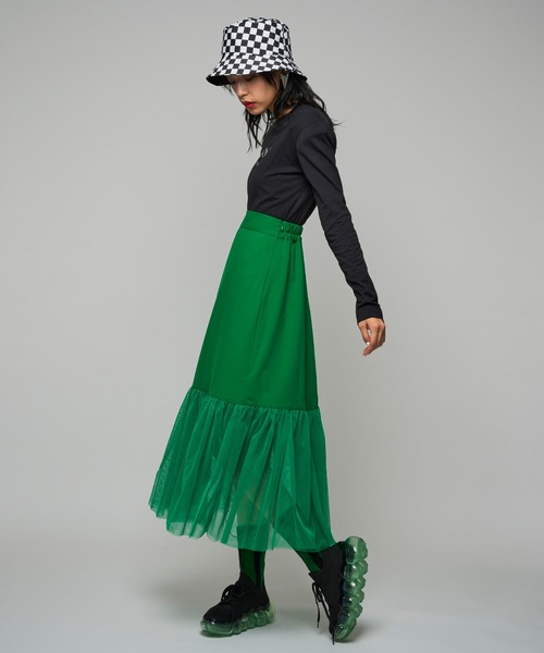 Narcissus（ナルシス）の「【Narcissus】チュールマーメイドスカート（スカート・レディース・ブラック/グリーン・FREE）」の17枚目の写真