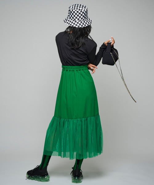 Narcissus（ナルシス）の「【Narcissus】チュールマーメイドスカート（スカート・レディース・ブラック/グリーン・FREE）」の18枚目の写真