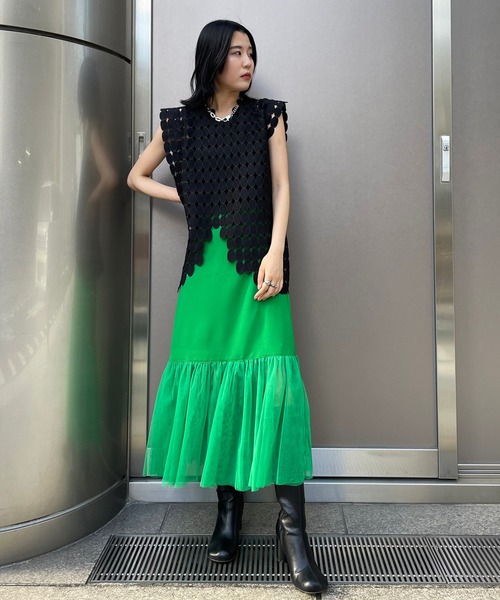 Narcissus（ナルシス）の「【Narcissus】チュールマーメイドスカート（スカート・レディース・ブラック/グリーン・FREE）」の19枚目の写真