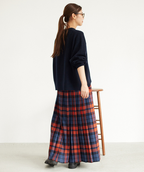 オニールオブダブリン　O'NEIL OF DUBLIN ブルーチェックスカート O'NEIL of DUBLIN（オニールオブダブリン） 【正規品】 O'NEIL OF