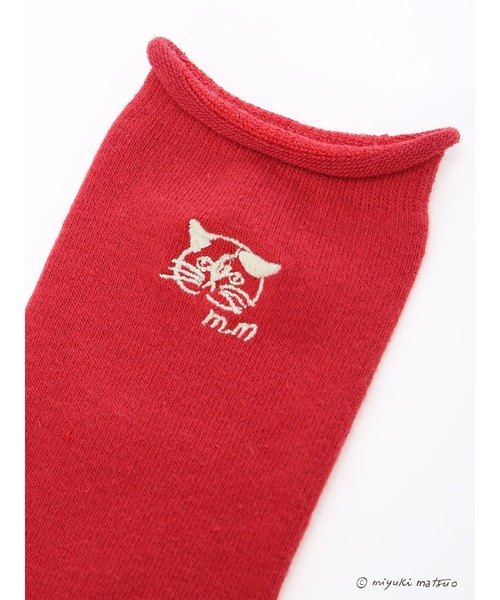 Samansa Mos2（サマンサ モスモス）の「【miyuki matsuo×SamansaMos2】刺繍ソックス（ソックス/靴下・レディース・レッド/マスタード/キナリ・ﾌﾘ-）」の7枚目の写真