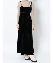 merry jenny | ribbonベロアキャミワンピース(ワンピース)