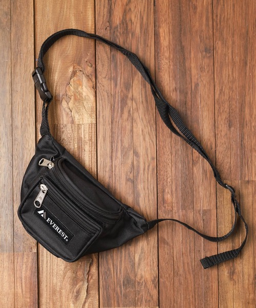 EVEREST（エベレスト）の「『EVEREST』Signature waist pack（ボディバッグ/ウエストポーチ・キッズ・ブラック/ネイビー/ライトグリーン/ダークパープル/ローズ・FREE）」の2枚目の写真