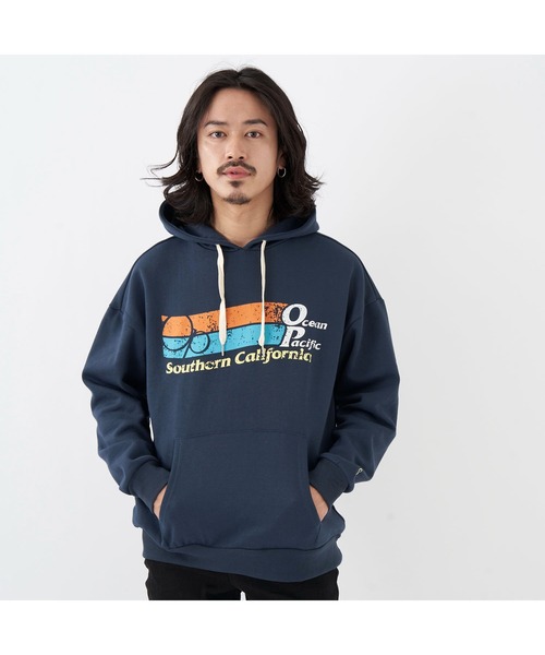 Ocean Pacific（オーシャンパシフィック）の「Ocean Pacific オーシャンパシフィック パーカー スウェット トップス メンズ ユニセックス スウェットパーカー フーディ（パーカー・メンズ・ホワイト/チャコールグレー/ネイビー/ピンク/ヘザーグレー・XL/L/M）」の4枚目の写真