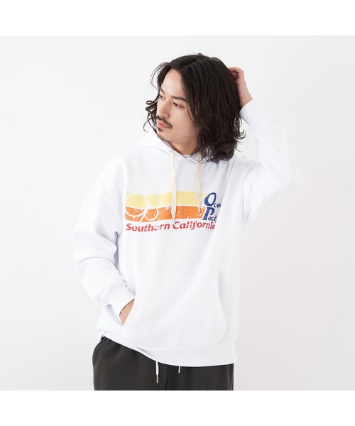 Ocean Pacific（オーシャンパシフィック）の「Ocean Pacific オーシャンパシフィック パーカー スウェット トップス メンズ ユニセックス スウェットパーカー フーディ（パーカー・メンズ・ホワイト/チャコールグレー/ネイビー/ピンク/ヘザーグレー・XL/L/M）」の2枚目の写真