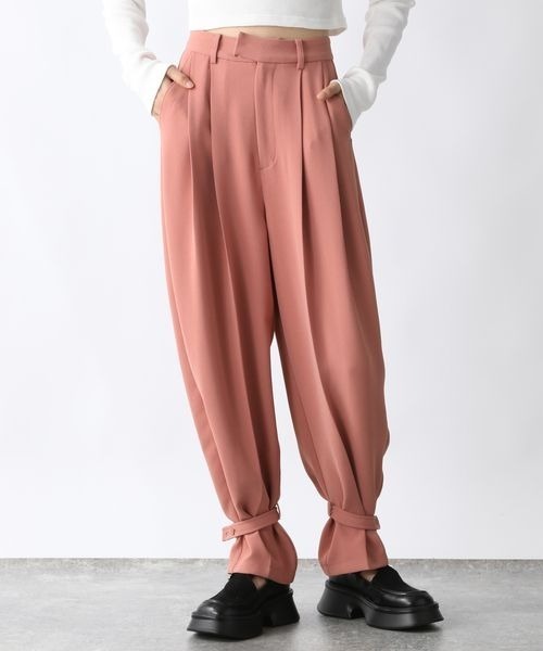 JEANASIS(ジーナシス)の「スソ2WAYワイドテーパードパンツ/164610(その他パンツ・レディース・ブラック/グレー/ピンク・SMALL/MEDIUM)」の7枚目の写真