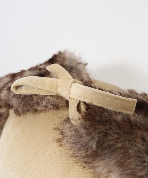 Sense of Grace（センスオブグレース）の「FLIGHT CAP エコファー使い コーデュロイ フライトキャップ（キャップ・メンズ・アイボリー/ブラウン/ベージュ/ブラック・FREE）」の12枚目の写真