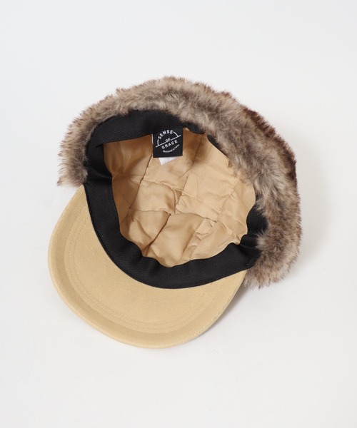 Sense of Grace（センスオブグレース）の「FLIGHT CAP エコファー使い コーデュロイ フライトキャップ（キャップ・メンズ・アイボリー/ブラウン/ベージュ/ブラック・FREE）」の10枚目の写真