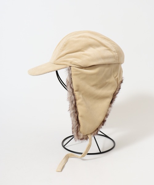 Sense of Grace（センスオブグレース）の「FLIGHT CAP エコファー使い コーデュロイ フライトキャップ（キャップ・メンズ・アイボリー/ブラウン/ベージュ/ブラック・FREE）」の6枚目の写真