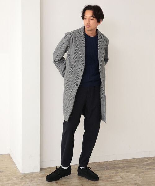 BEAMS HEART ブラック チェスターコート　メンズL BEAMS HEART（ビームスハート）の「BEAMS HEART / チェスター