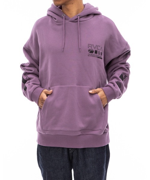 RVCA(ルーカ)の「RVCA メンズ WHITE NOISE HOODIE パーカー【2022年秋冬モデル】/ルーカプルオーバーパーカー(パーカー・メンズ・ベージュ/パープル/ブラック・MEDIUM/SMALL/LARGE)」の8枚目の写真