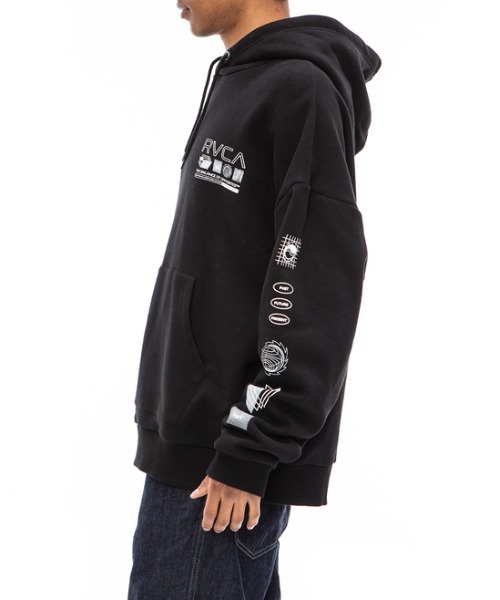 RVCA(ルーカ)の「RVCA メンズ WHITE NOISE HOODIE パーカー【2022年秋冬モデル】/ルーカプルオーバーパーカー(パーカー・メンズ・ベージュ/パープル/ブラック・MEDIUM/SMALL/LARGE)」の5枚目の写真