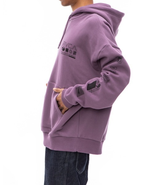 RVCA(ルーカ)の「RVCA メンズ WHITE NOISE HOODIE パーカー【2022年秋冬モデル】/ルーカプルオーバーパーカー(パーカー・メンズ・ベージュ/パープル/ブラック・MEDIUM/SMALL/LARGE)」の9枚目の写真