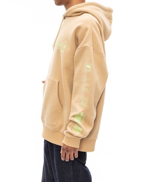 RVCA(ルーカ)の「RVCA メンズ WHITE NOISE HOODIE パーカー【2022年秋冬モデル】/ルーカプルオーバーパーカー(パーカー・メンズ・ベージュ/パープル/ブラック・MEDIUM/SMALL/LARGE)」の7枚目の写真