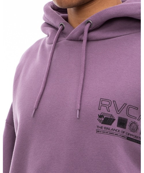 RVCA(ルーカ)の「RVCA メンズ WHITE NOISE HOODIE パーカー【2022年秋冬モデル】/ルーカプルオーバーパーカー(パーカー・メンズ・ベージュ/パープル/ブラック・MEDIUM/SMALL/LARGE)」の10枚目の写真
